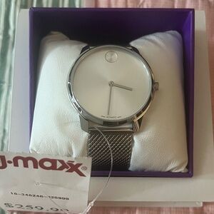 Movado Bold Silvertone Watch with Mesh Band NWT